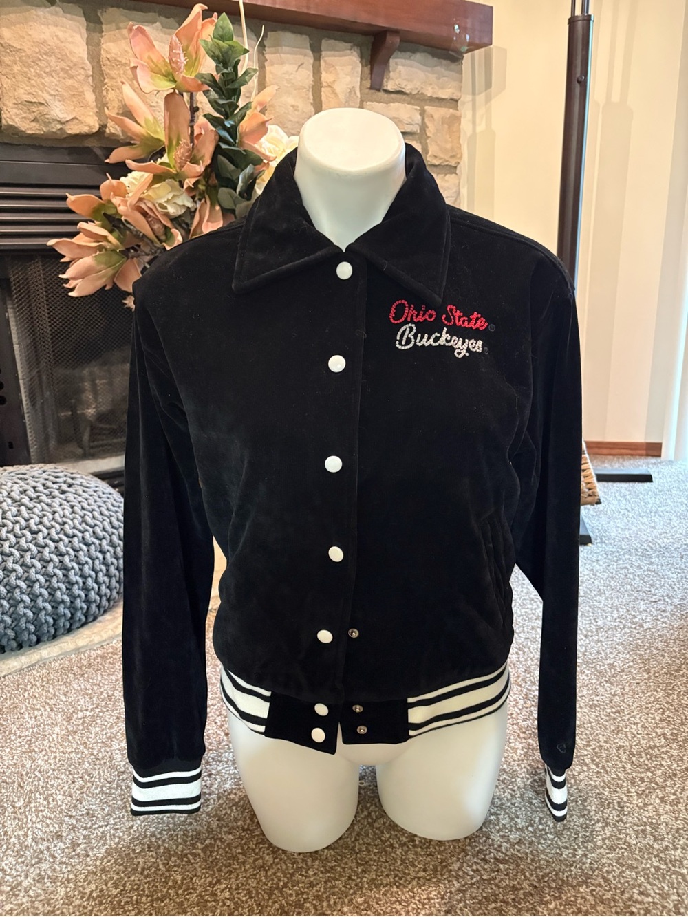Ohio State cropped style jacket